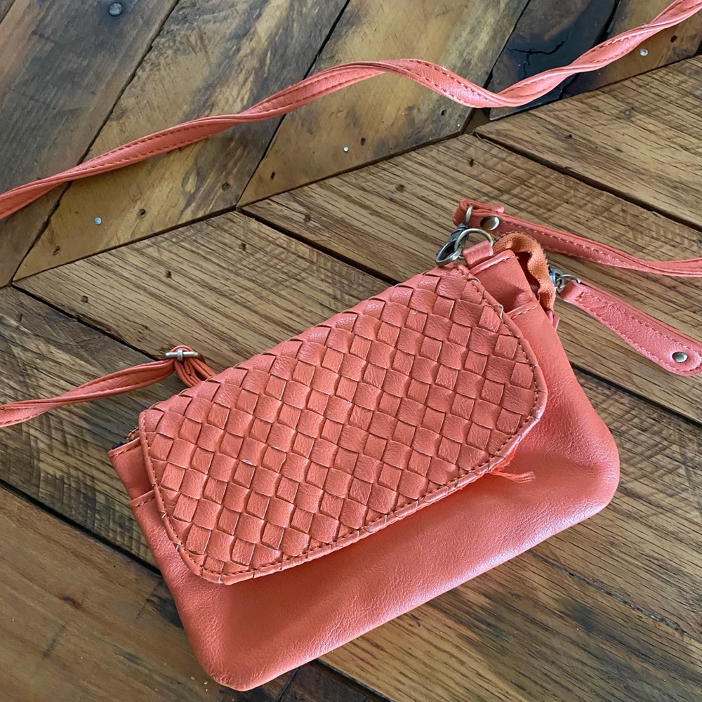 Orange crossbody purse